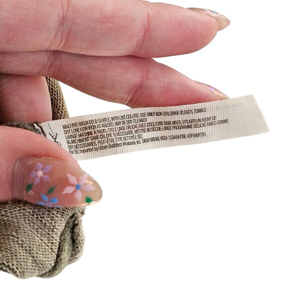 Free People FP Beach Cotton Cocoon Cowl Pullover Top Green Sz OS - Picture 10 of 12